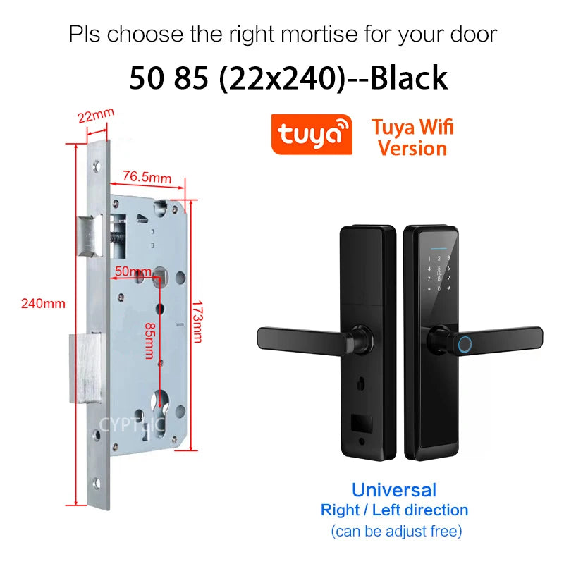 Cerradura anti agua con huella Outdoor Tuya Smart WiFi Cerradura Inteligente -  Keyless Security Fingerprint Digital Lock For Apartments