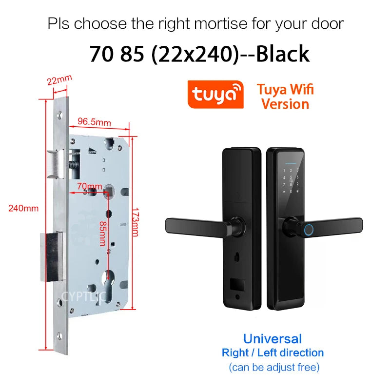 Cerradura anti agua con huella Outdoor Tuya Smart WiFi Cerradura Inteligente -  Keyless Security Fingerprint Digital Lock For Apartments