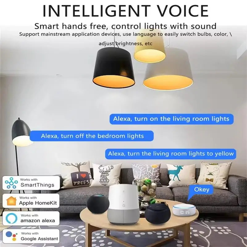 Ampolleta WiFi Tuya Smart 16 Millones RGB Colores E14 Voice Control Homekit Alexa Google Home