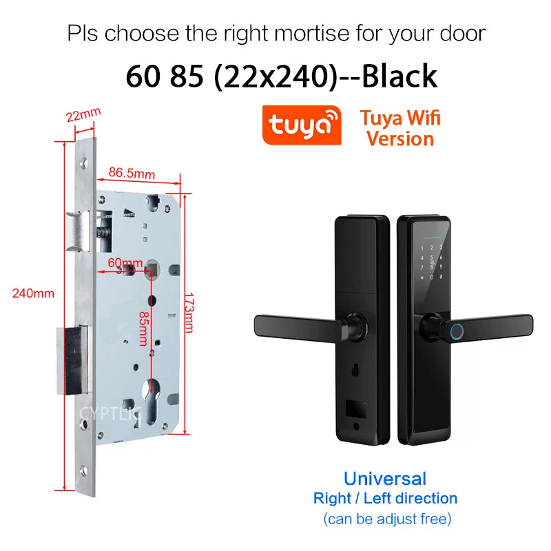 Cerradura anti agua con huella Outdoor Tuya Smart WiFi Cerradura Inteligente -  Keyless Security Fingerprint Digital Lock For Apartments