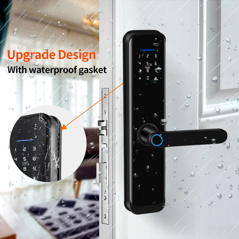 Cerradura anti agua con huella Outdoor Tuya Smart WiFi Cerradura Inteligente -  Keyless Security Fingerprint Digital Lock For Apartments