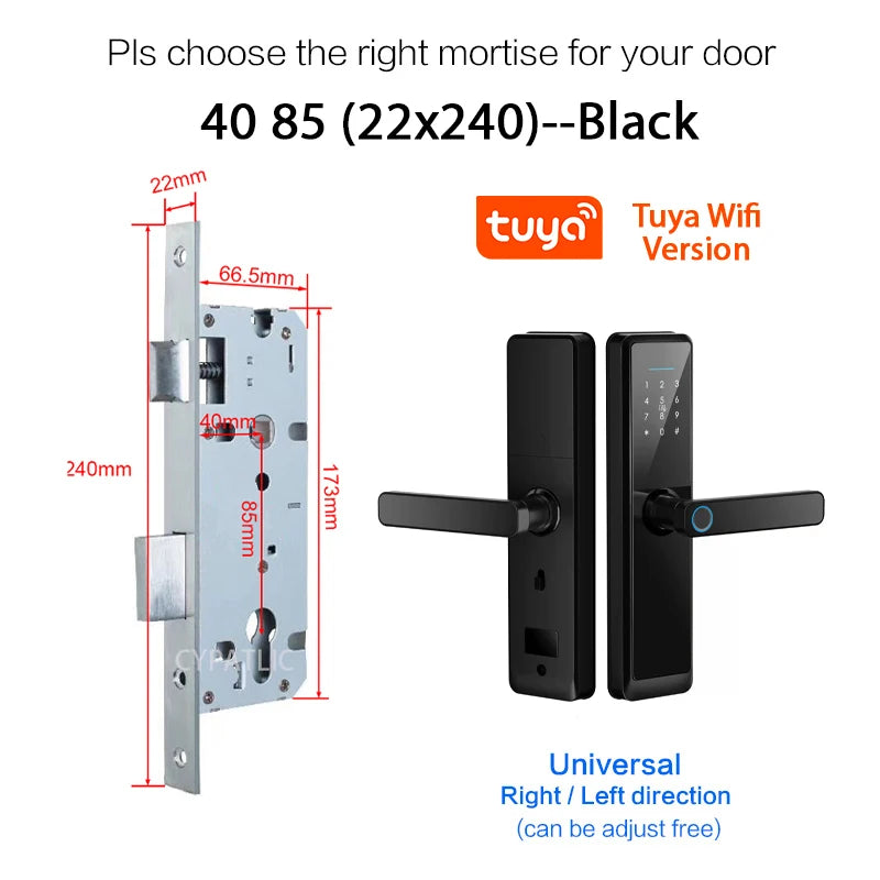 Cerradura anti agua con huella Outdoor Tuya Smart WiFi Cerradura Inteligente -  Keyless Security Fingerprint Digital Lock For Apartments