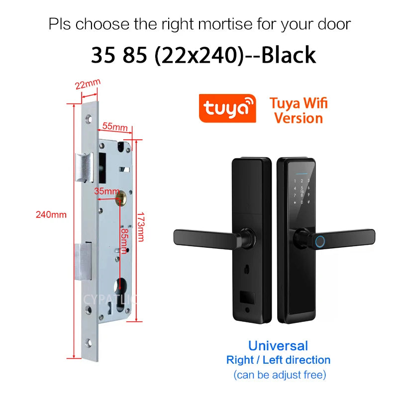 Cerradura anti agua con huella Outdoor Tuya Smart WiFi Cerradura Inteligente -  Keyless Security Fingerprint Digital Lock For Apartments